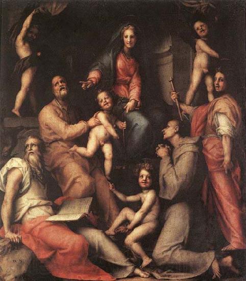 Jacopo Pontormo Madonna and Child with Saints Spain oil painting art